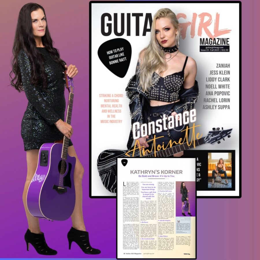Kathryn Cloward in Guitar Girl Magazin Fall 2023